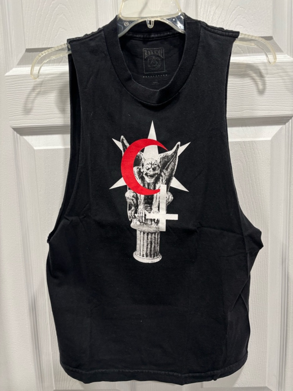 Black Scale Demon sleeveless cutoff